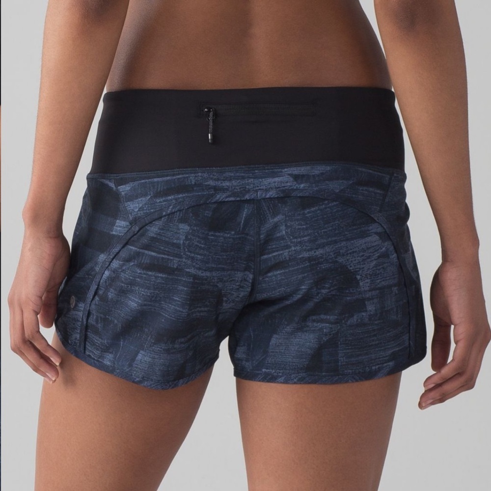 Lululemon Run Times Short 4-way Stretch 4" Transition Multi Midnight Navy/Black
